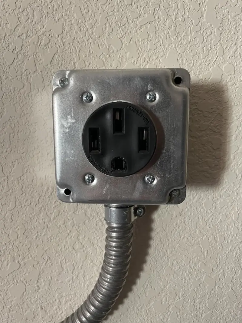 NEMA 14-50 outlet installed for Electrical Panel Upgrade in Wilmer